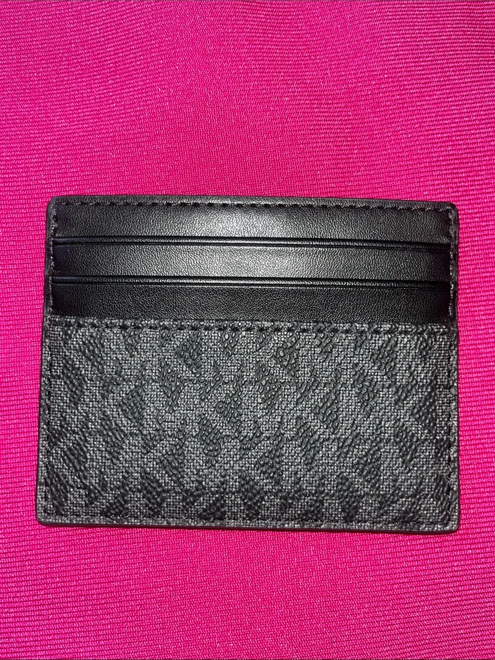 Michael Kors Black Signature Logo Card Holder